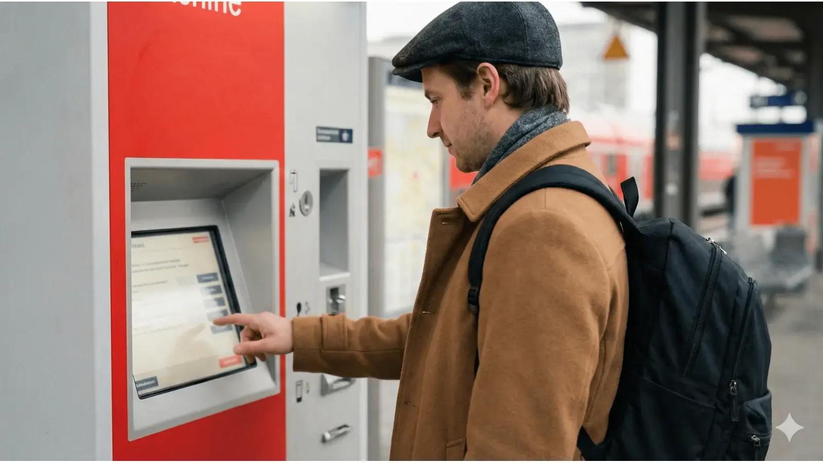 German train ticket machine at station